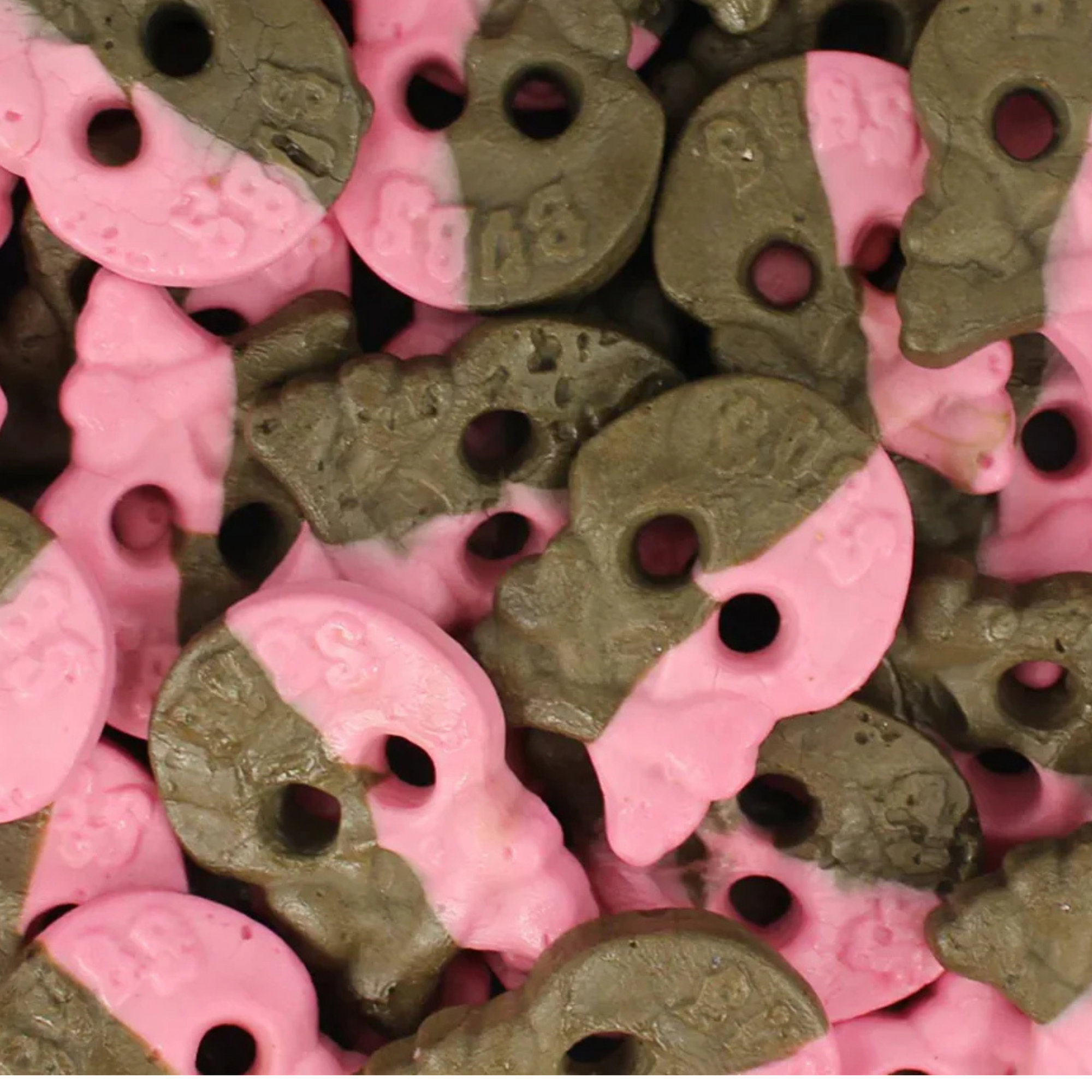 Bubs Raspberry Licorice Skulls Foam Bubs Swedish Candy Gummy