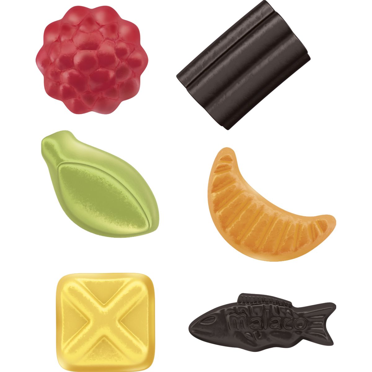 Gott o Blandat Giants Swedish Candy Gummy Fruit Flavored Mix