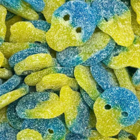 Sour Raspberry Lemon Skulls (Sour Swedish Skulls)